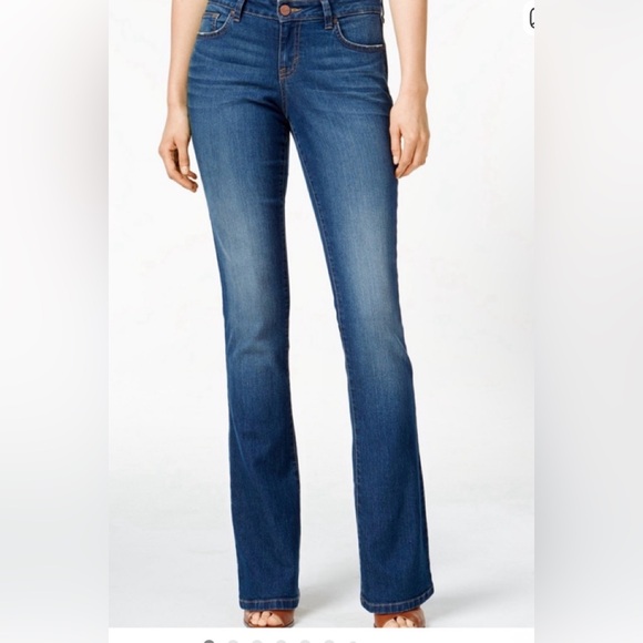 New York & Company Denim - New York & Company Boot Cut Straight Classic Blue Curvy Flare Jeans sz 6